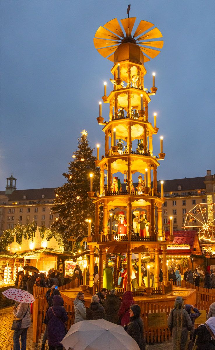 Dresden Christmas Pyramid at Night