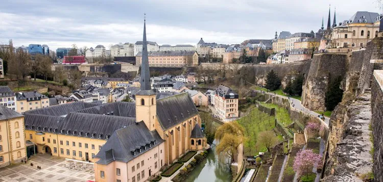 A view over Luxembourg City, Luxembourg.